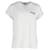 Balmain Flocked Logo T-shirt in White Cotton  ref.989342