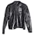 Giacca sportiva Versace con zip in pelle nera Nero  ref.989347