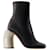 Silver Spring Ankle Boots - Off White - Leather - Black/ silver  ref.989363