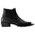 Chelsea Boots - Alexander McQueen - Leather - Black/ silver  ref.989410