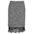 Michael Kors Jupe crayon à ourlet en dentelle en polyester gris  ref.989528
