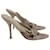 Sandalias de tacón alto con correa anudada de Prada en cuero color arena Beige  ref.989549