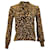 Blusa reformation com estampa de leopardo manga comprida abotoada em viscose multicolorida Multicor Fibra de celulose  ref.989552