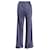 The Row Pantalon large Andres en soie bleu marine  ref.989589