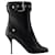 Bottines à talons hauts - Alexander Mcqueen - Cuir - Noir/Argentée  ref.989650