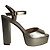 Stuart Weitzmann Ryder 95 Sandali con plateau in pelle dorata