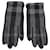 Burberry Plaid Gloves in Grey Wool and Leather  ref.990047