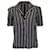 Gestreiftes Kurzarmhemd von Reformation mit Knöpfen aus schwarzer Viskose und Viskose Zellulosefaser  ref.990053