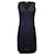 Vestido Akris Punto com decote em V e bainha plissada sem mangas em algodão preto  ref.990077