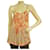 Dries Van Noten Blusa camisola sin mangas con bordado floral de seda melocotón Top M  ref.990279