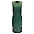 Moschino Vert / black / Robe droite en laine argentée sans manches avec œillets  ref.990823