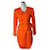 Dior Jupe Coton Rayon Orange Corail  ref.991037
