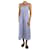 Autre Marque Blue check strap midi dress - size UK 10 Cotton  ref.991045