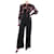 Diane Von Furstenberg Tuta a maniche lunghe con stampa labbra nere - taglia UK 8 Nero  ref.991065
