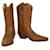Autre Marque TONY MORA Vintage 2104 Botas de cowboy em pele castanhas com bordado 40 Marrom Couro  ref.991109