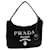 PRADA Terry Hand Bag Fabric Black White Auth 47379a Fur  ref.991165