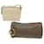 GUCCI Hand Bag Clutch Bag Leather 2Set Beige Gray Auth bs6682 Grey  ref.991194
