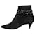 Saint Laurent Black suede studded ankle boots - size EU 37  ref.991284