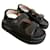 Sandálias da moda/ Sapatos de pai Gucci Preto Couro  ref.991293