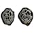 Chanel-Ohrringe aus schwarzem Harz und Strasssteinen  ref.991516