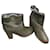 Humanoid Boots cuir kaki, pointure 37.  ref.991546