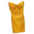 Dolce & Gabbana Tube bustier dress Yellow Lace  ref.991589