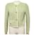 CHANEL S JACKET 36 IN GREEN TWEED BUTTONS CC LOGO BUTTONS JACKET VEST  ref.991709