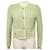 VESTE CHANEL S 36 EN TWEED VERT BOUTONS LOGO CC BUTTONS JACKET VEST  ref.991709