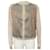 Hermès NEUF GILET HERMES ALPHABET 40 M EN SOIE ET CACHEMIRE BEIGE PULL SILK VEST  ref.991711