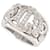 CHRISTIAN DIOR LOGO RING SET WITH 50 WHITE GOLD DIAMONDS 18k t 57 GOLDEN RING Silvery  ref.991733