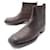 Hermès HERMES CHELSEA ANKLE SHOES 44 BROWN LEATHER BOOTS  ref.991808