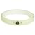 Bracelet jonc CHANEL CC Logo en résine transparente et blanche avec strass  ref.992024