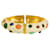 Bracelet manchette en émail KENNETH JAY LANE en blanc cassé avec cabochons multicolores Email  ref.992183