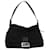 FENDI Mamma Baguette Shoulder Bag Nylon Leather Black Auth yk7563b  ref.992391