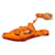Valentino Garavani Rockstud maxi stud Orange Leather  ref.992579