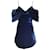 Autre Marque Mini-robe Leo Lin Sofia en velours bleu nuit avec nœud  ref.992677