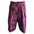 Dries van Noten Fuchsia / RED / Short violet en jacquard multi-fleurs Synthétique Multicolore  ref.992686