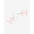 Boucles d'oreilles CC en plastique rose Chanel - vue 3