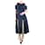 Fendi Vestido azul com detalhe floral e decote ombro a ombro - tamanho Reino Unido 12 Algodão  ref.993051