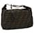 FENDI Zucca Canvas Hand Bag Nylon Brown Black Auth 48233  ref.993391