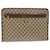 GUCCI GG Canvas Clutch Bag PVC Leather Beige 89.20.004 Auth am4697  ref.993407