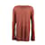 Balmain Distressed Long Sleeve T-shirt Orange Linen  ref.993551