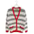 ***GUCCI GG gestrickter gestreifter Baumwoll-Cardigan Mehrfarben Baumwolle  ref.993667