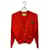 ***GUCCI x adidas GG Strickjacke aus weicher Wolle Rot Nylon Acryl Polyurethan  ref.993707