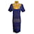 Vestido ajustado de manga corta con vendaje de crochet azul lavanda de Reiss Talla S Reino Unido 8/10 Púrpura Viscosa  ref.993723