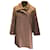 Akris Brown Angora Coat and Silk Overcoat Two-Piece Set Wool  ref.993805