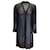 Robe tunique noire rayée en lurex et soie transparente Akris Synthétique  ref.993815