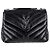 Borsa a tracolla Loulou piccola Saint Laurent in pelle nera Nero