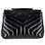 Borsa a tracolla Loulou piccola Saint Laurent in pelle nera Nero - vista 3