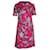 Escada Floral Print Knee-Length Dress in Pink Cotton  ref.994335